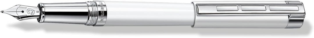 STAEDTLER Initium Resina Füllhalter, weisses Edelharz, M, Made in Germany, mit edler Geschenkverpack