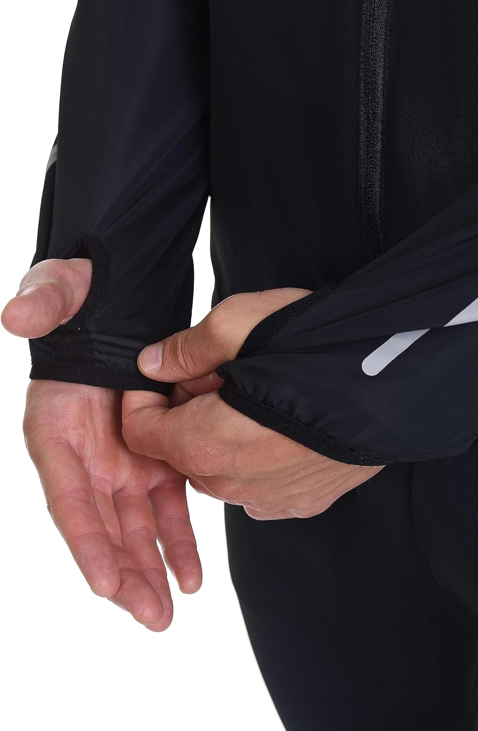 TCA Herren Lauf-Softshelljacke. Reflektierende atmungsaktive Packable-Jacke mit Reissverschlusstasch