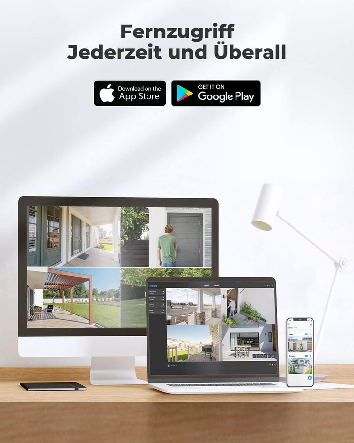 Reolink 5MP PoE IP Kamera Outdoor mit Personen-/Autoerkennung, Überwachungskamera Aussen mit Zeitraf