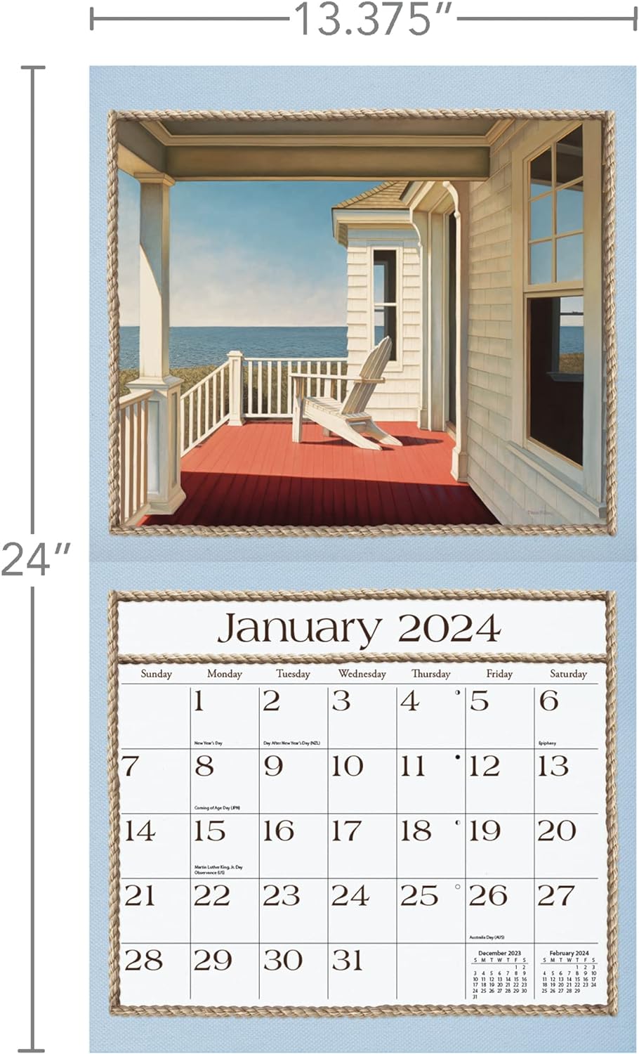 LANG Seaside 2024 Wandkalender (24991001877), 2024