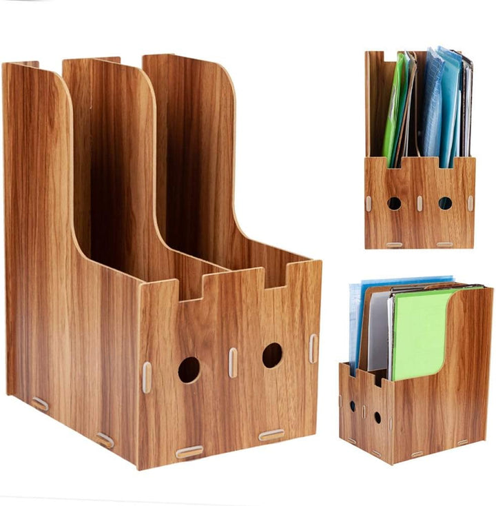 Holz Schreibtisch Organizer, Aufbewahrungsbox Ordnungssystem Briefablage A4 Notizzettel Stifte ordne