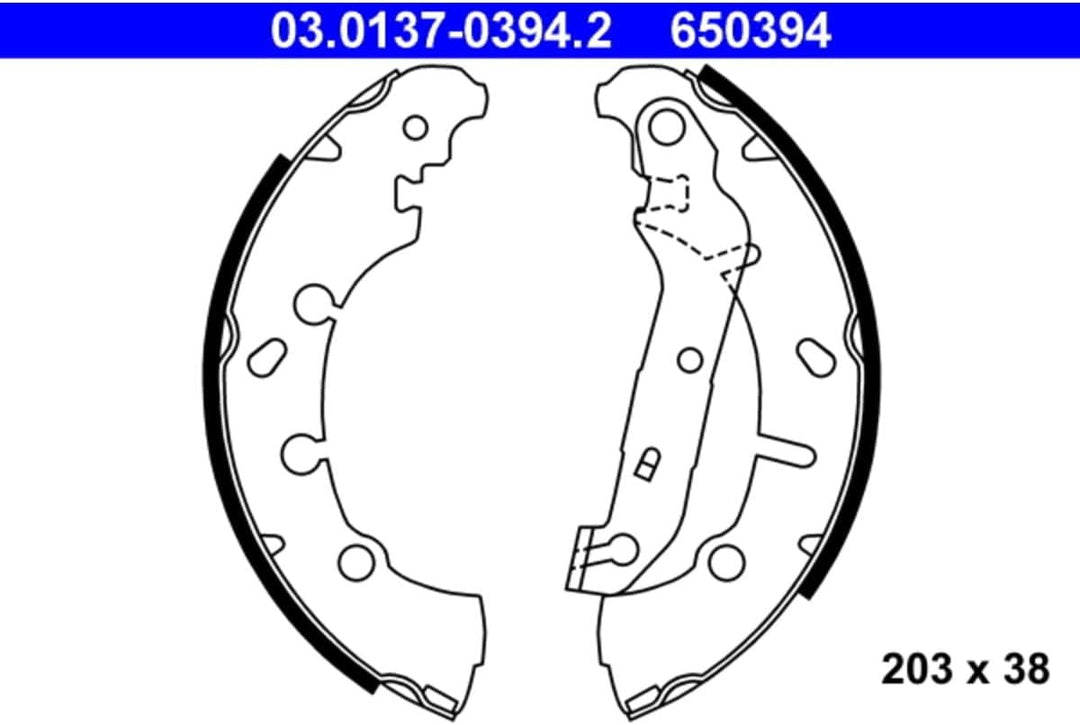 ATE 03.0137-0394.2 Bremsbackensatz
