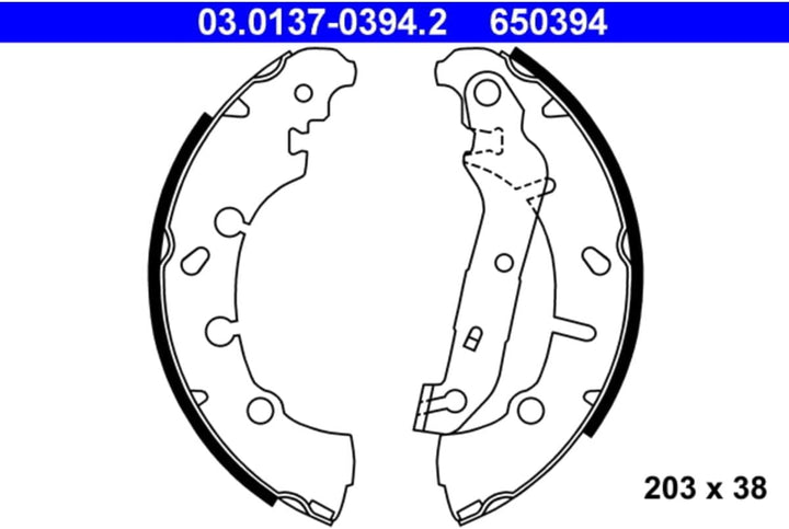 ATE 03.0137-0394.2 Bremsbackensatz