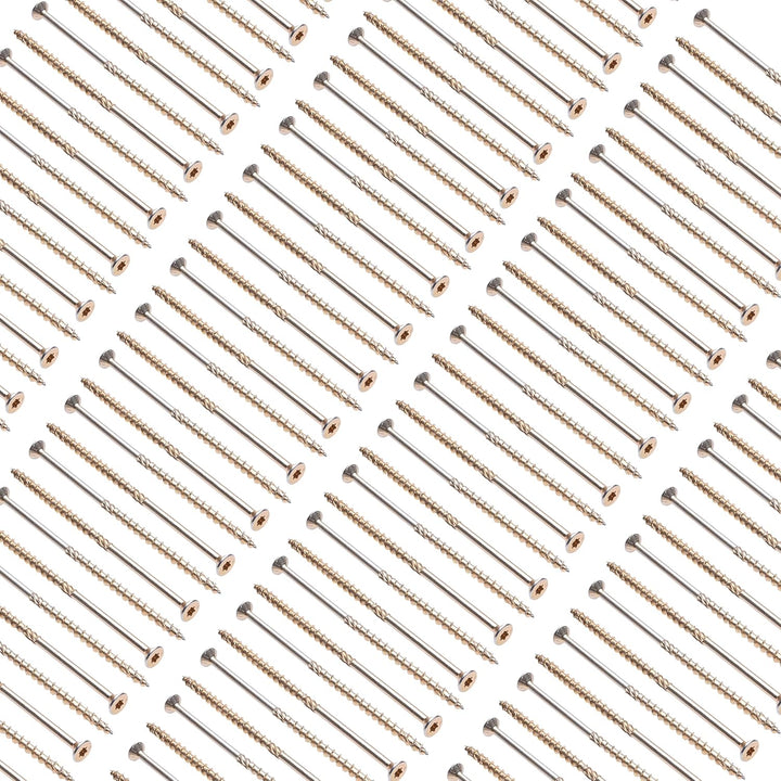 Holzschrauben Flachkopf von Keple 8mm x 120 mm- Selbstschneidende Torx-Schrauben für Holz & Bahnschw