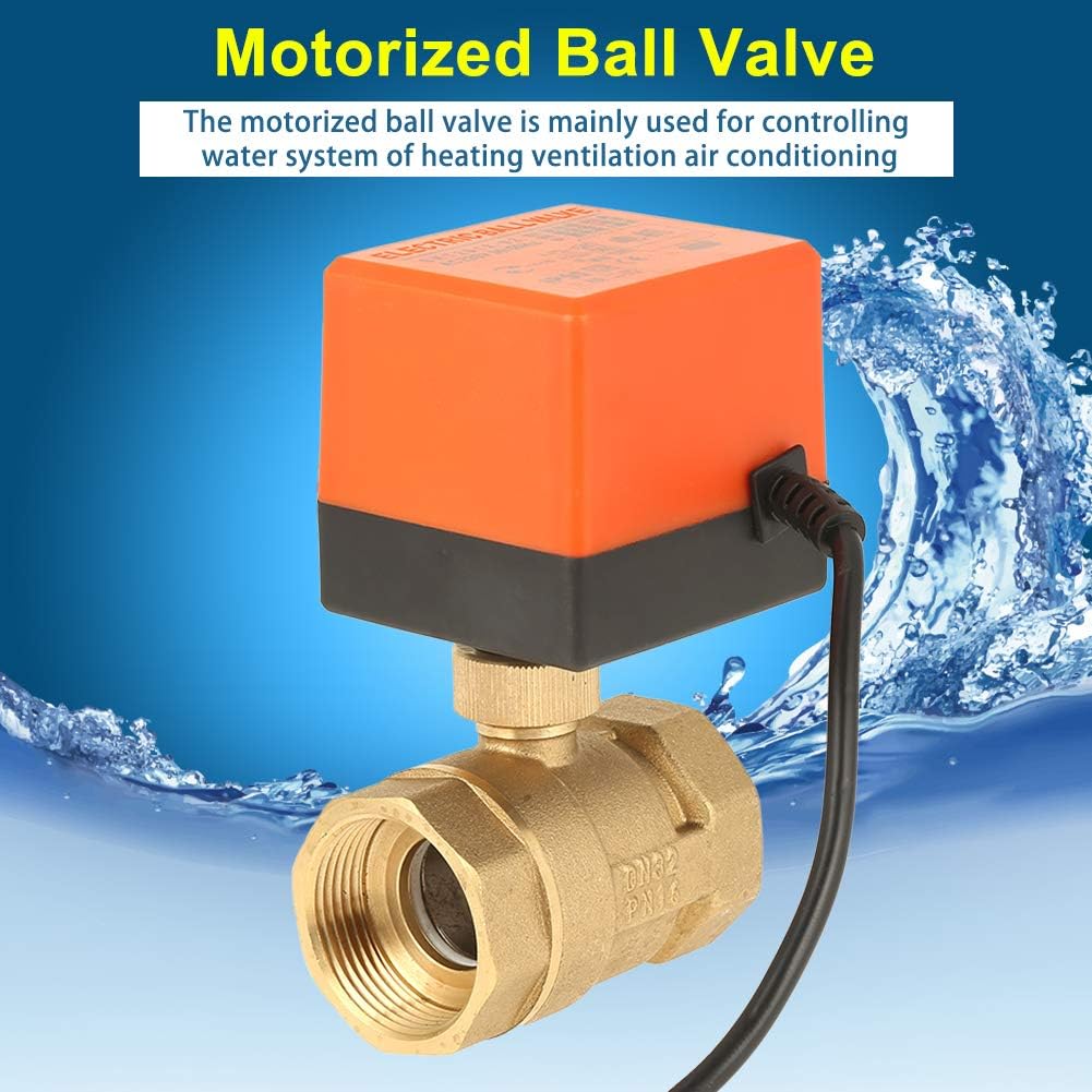 Motorisiertes AC 220V Messing-Kugelhahn, G1-1/4 DN32 2-Wege-3-Draht-2-Punkt-Steuerkugelventil