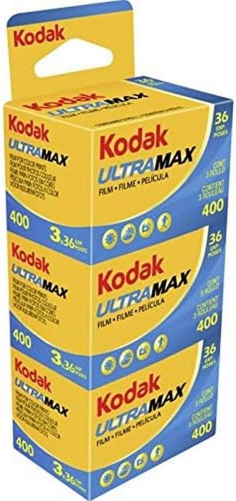 Kodak KOD103202 Negativfilm, 35 mm, Ultra Max gc 400-36 Tripack, Mehrfarbig