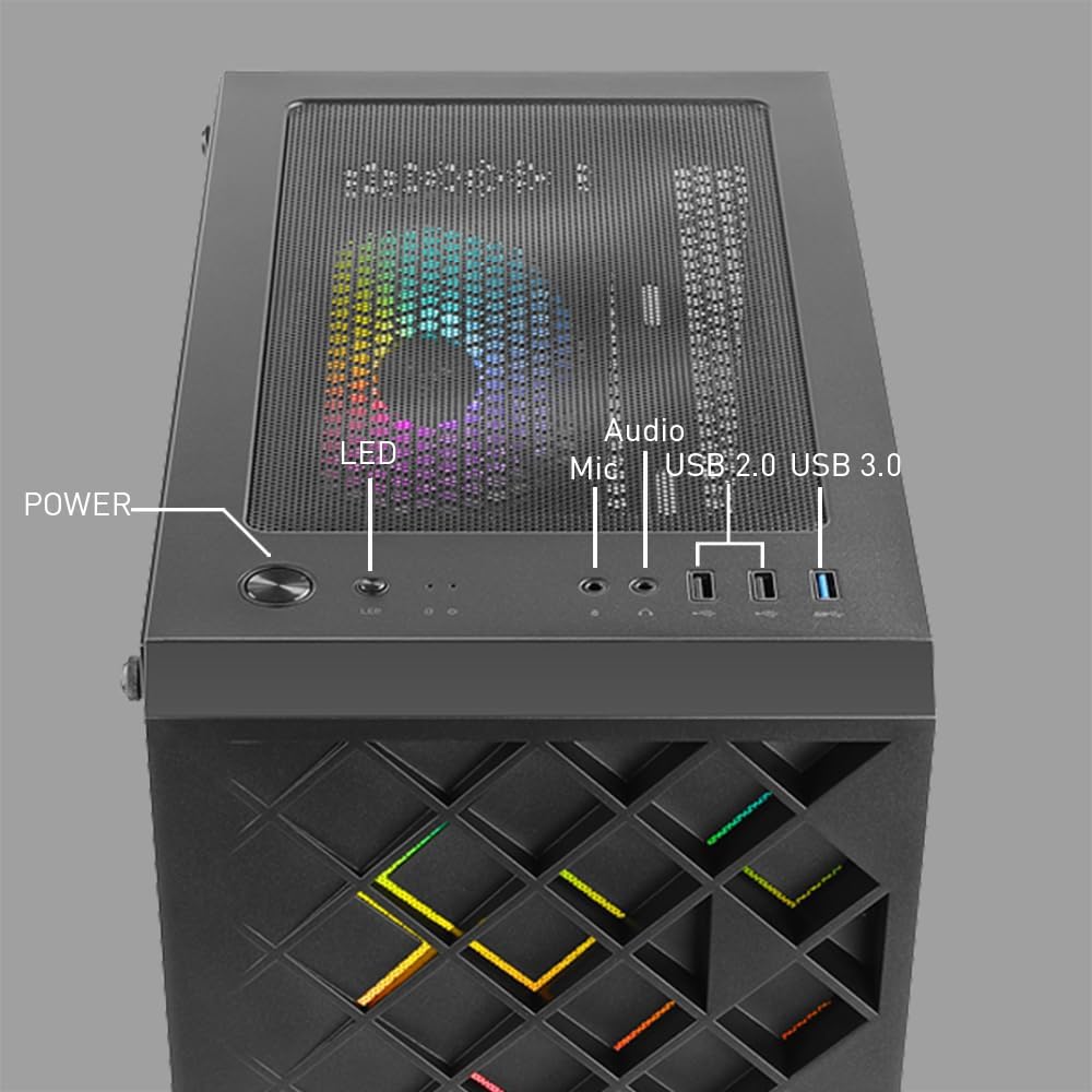 AZZA Spectra 280B Gaming Black, CSAZ-280B Spectra Black