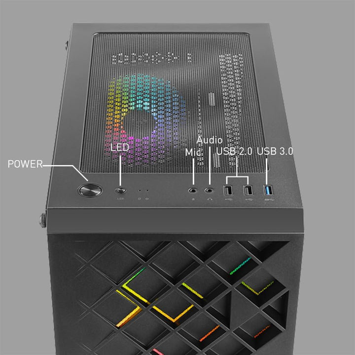 AZZA Spectra 280B Gaming Black, CSAZ-280B Spectra Black