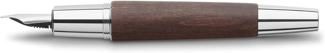 Faber-Castell 148211 - Füllfederhalter e-motion Holz / Chrom, Feder: F, inklusive Geschenkverpackung
