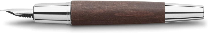 Faber-Castell 148211 - Füllfederhalter e-motion Holz / Chrom, Feder: F, inklusive Geschenkverpackung