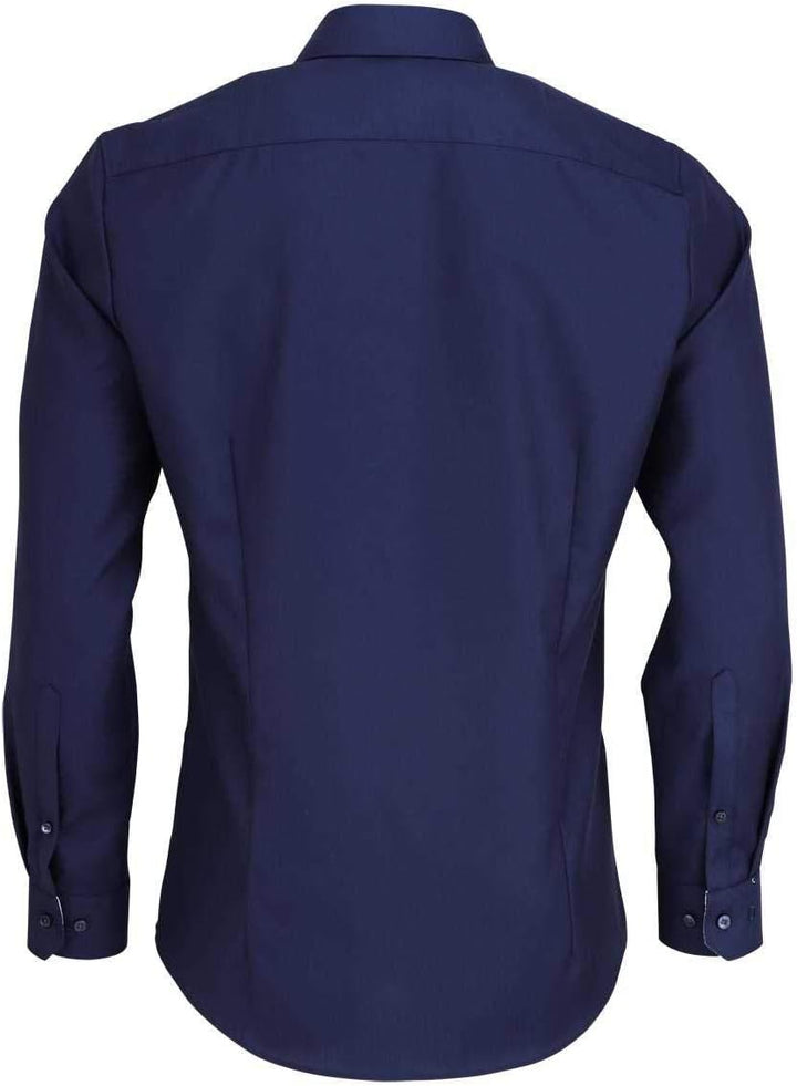 OLYMP No. Six super Slim Hemd Langarm Stretch bügelleicht Nachtblau, Nachtblau