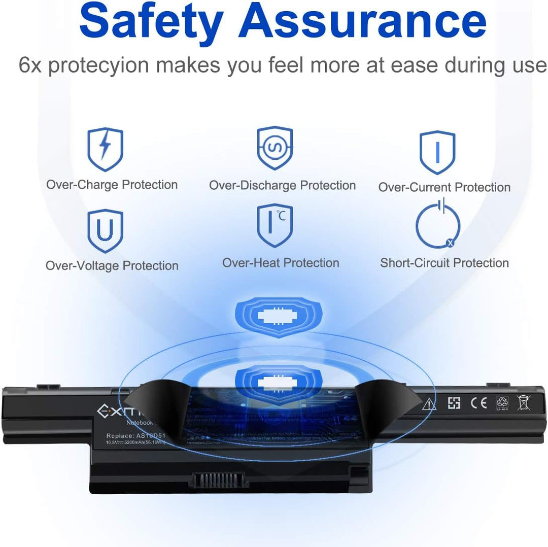 Exmate 5200mAh AS10D31 AS10D51 AS10D3E AS10D41 AS10D81 Akku für Acer Aspire V3-571G V3-771 V3-771G 5