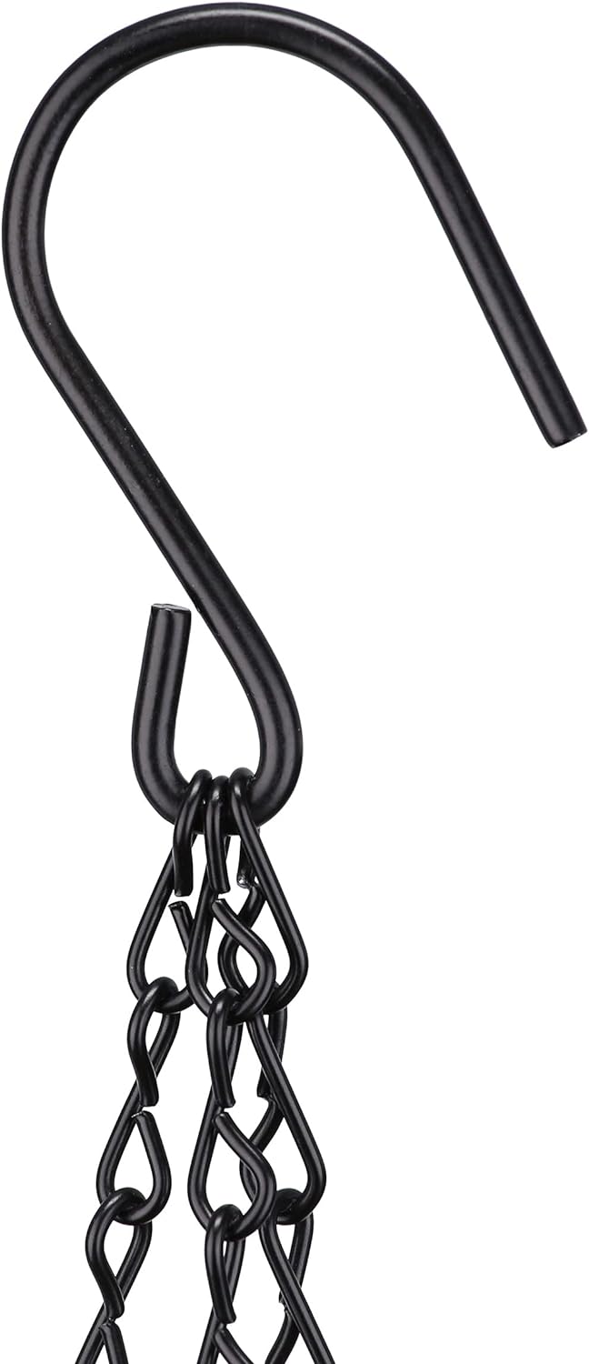 Relaxdays Hängekorb 3er Set, Kokos, Blumenampel mit Kette, 35 cm Durchmesser, je Pflanzenhalter 10 L