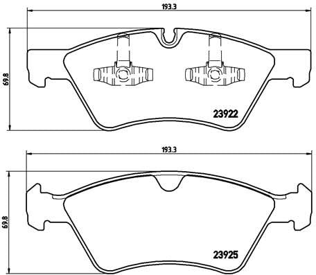 Brembo P 50 063 Bremsbelagsatz, Scheibenbremse - (4-teilig)