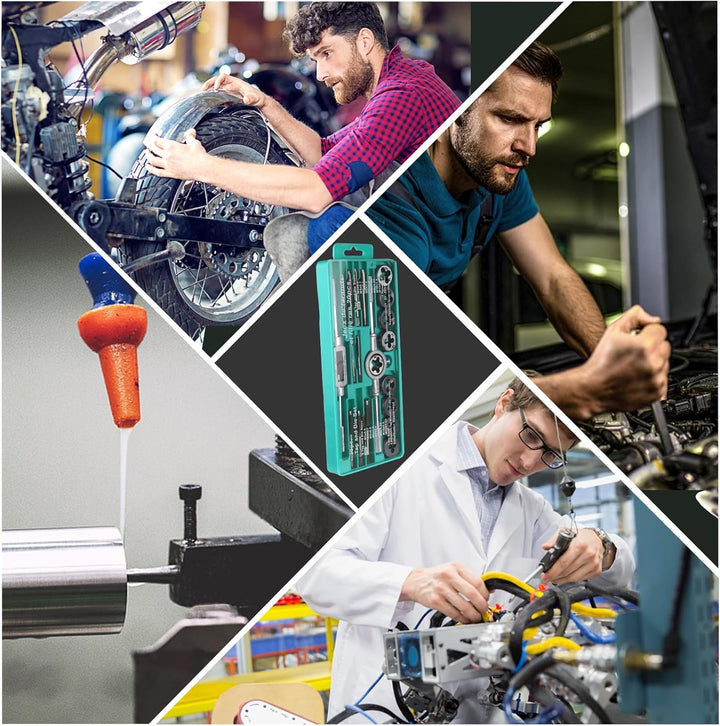 Gewindeschneider Gewindebohrer Werkzeug Set M3 - M12 Feingewindeschneider Tap and Die Set 20 Tlg Gew