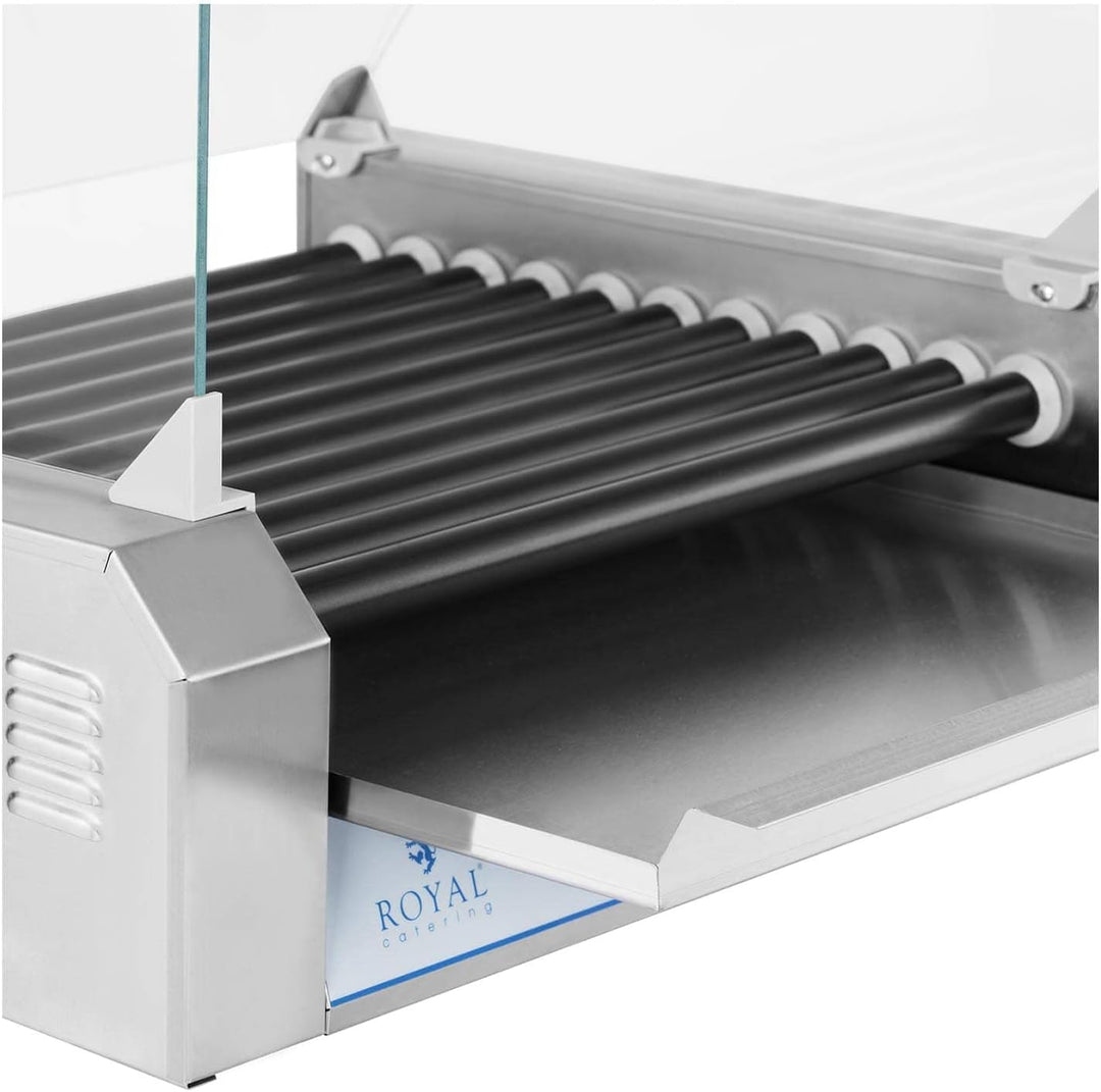 Royal Catering Hot Dog Grill Hot Dog Maschine Hot Dog Maker (11 Rollen, Platz für 20 Würstchen, tefl