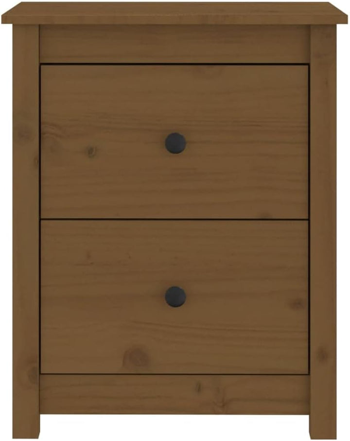 FIRBNUS Bedside Table Nachtkonsole Beistelltisch mit Stauraum Night Stand Nachttische 2er Set Honigb