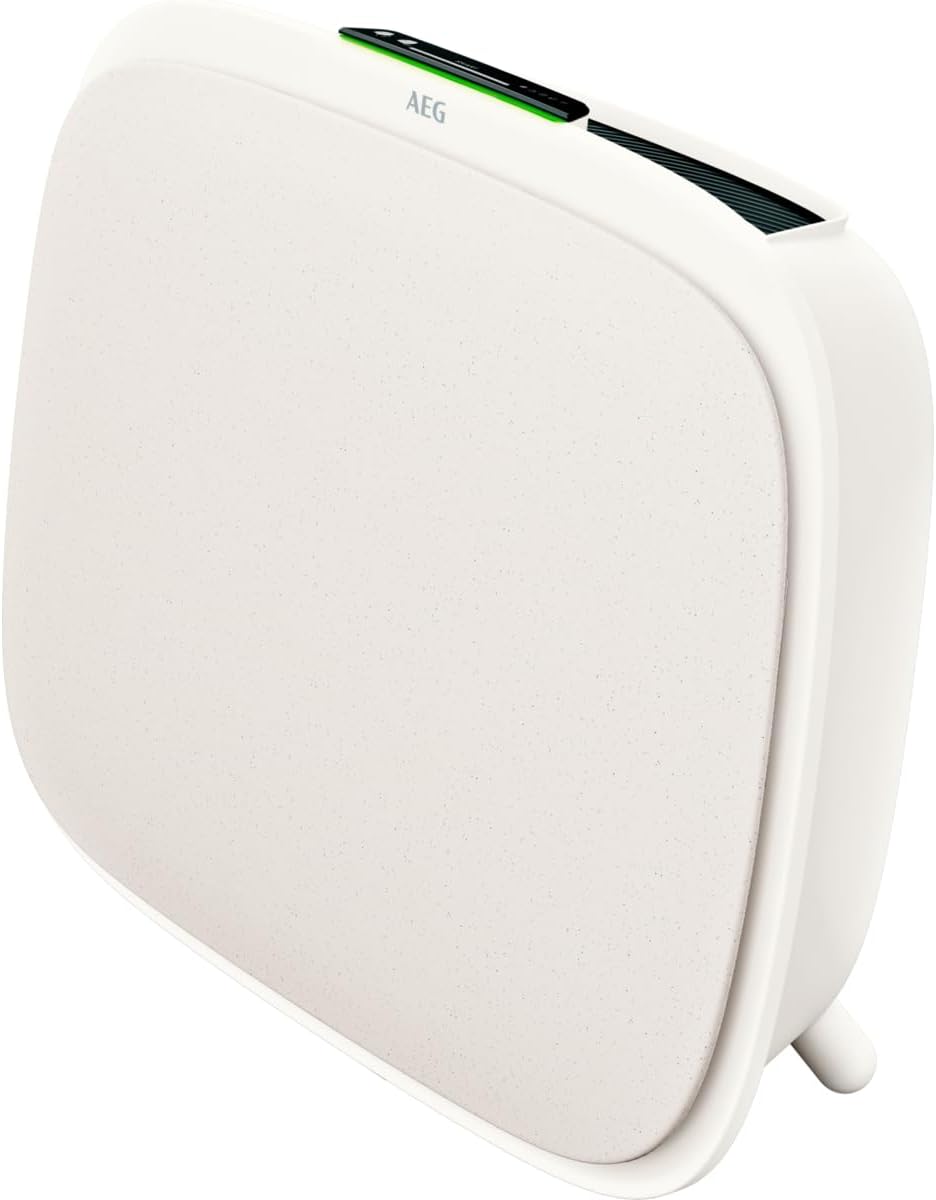AEG AX51-304WT Luftreiniger / beseitigt 99,9% luftgetragener Bakterien / Automatik / Luftqualitätsan
