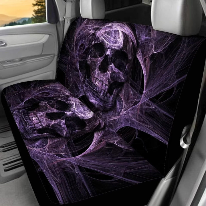 chaqlin 3D Schädel Druck Autositzbezüge Full Set für Damen Herren Auto Innenraum Zubehör Vordersitze