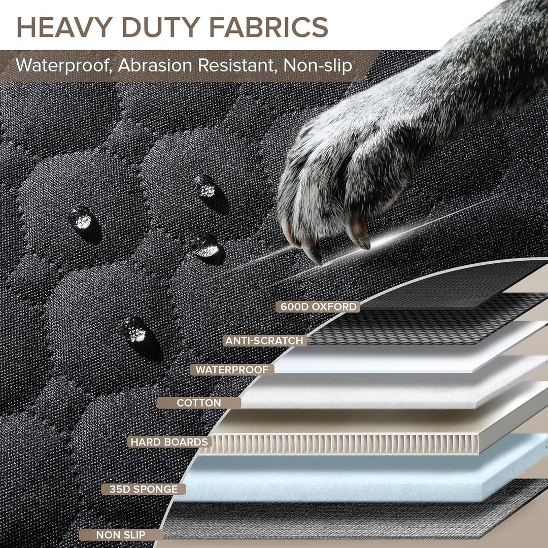 SHARLOVY Grosser Hunde-Autositzbezug für Rücksitz mit Extender Harter Boden für LKWs, Hochleistungs-