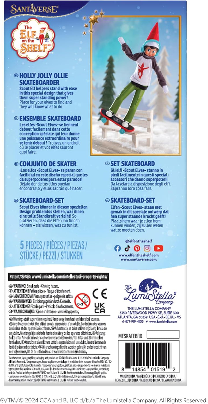 The Elf on The Shelf® MagiFreez™ Skateboard Set | Outfit mit Longsleeve, Kopfhörer & Skateboard | Sc
