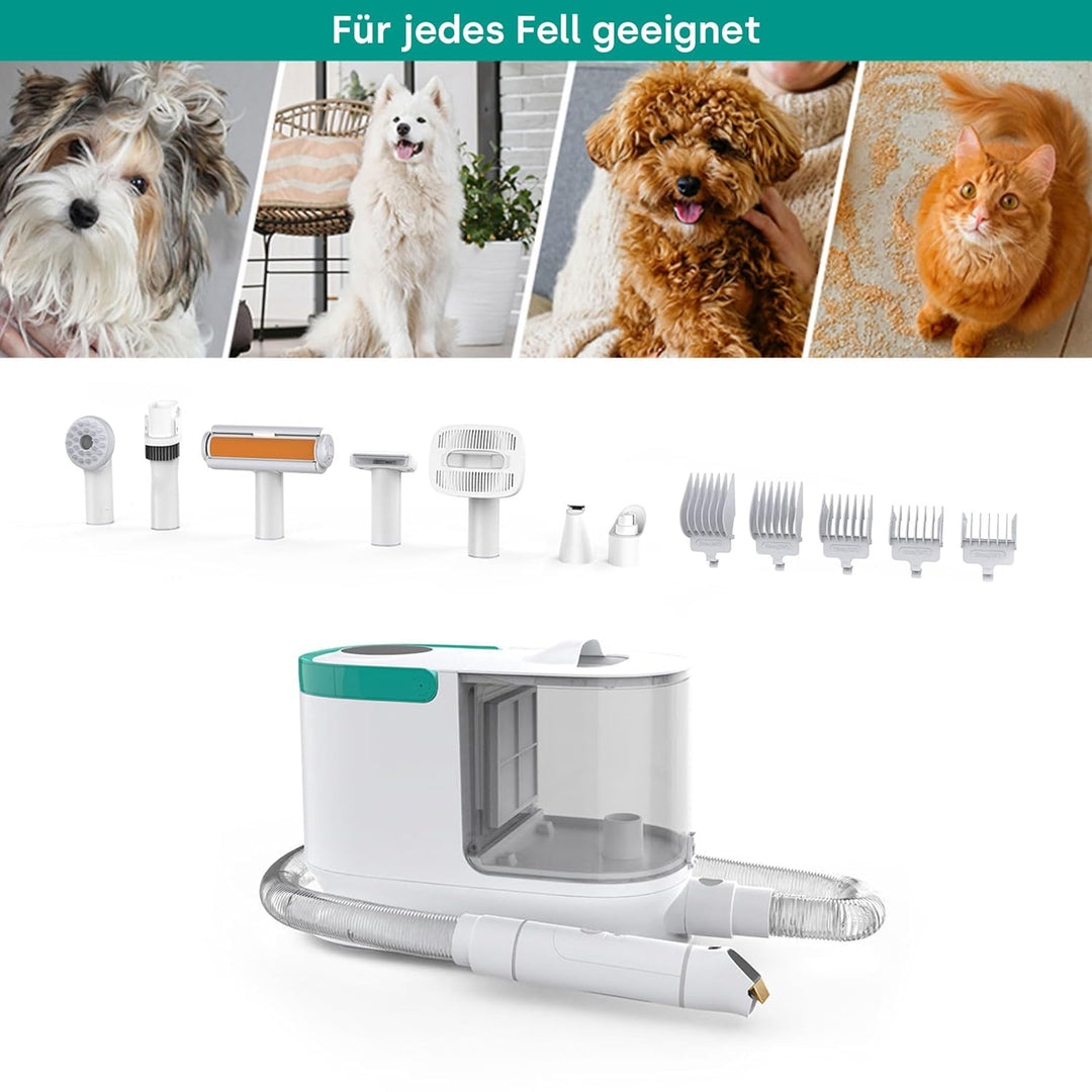 emmi-pet Grooming Kit Pro - 8in1 Hundeschermaschine | Dreifachnutzung mit Schermaschine, Kamm & Stau