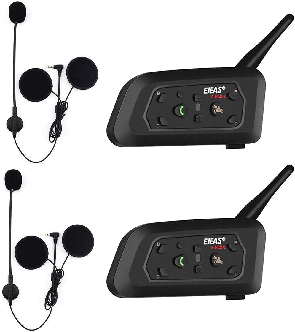 Qaurora V6 BT Interphone 1200M Bluetooth Motorrad Motorrad Helm Gegensprechanlage Headset mit Duplex