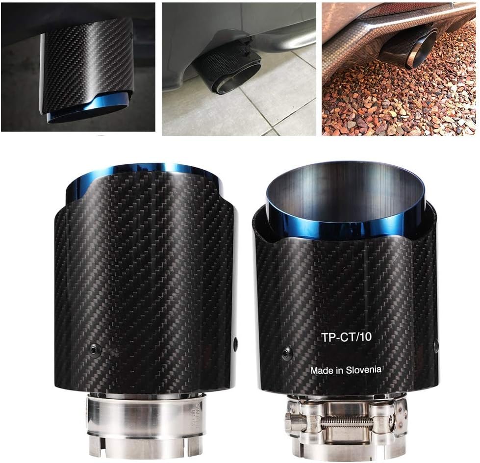 Auspuffrohr des Endrohrs, 63mm Carbon Fiber Glossy Car Straight Auspuffrohr Heckspitze Heckspitze