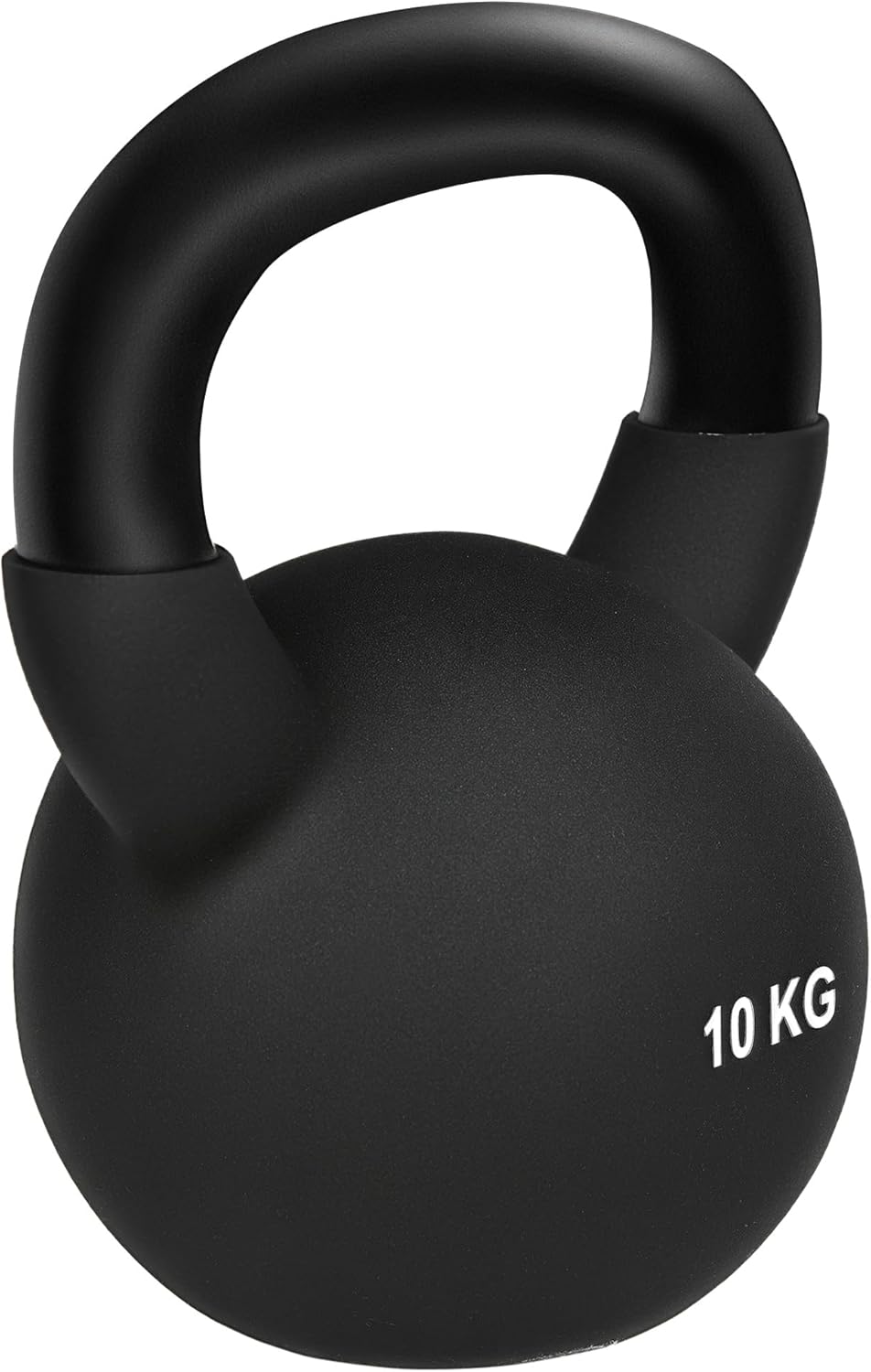 HOMCOM 10 KG Kettlebell Kugelhantel aus Gusseisen mit Neoprenbeschichtung Bodenschonende Schwunghant