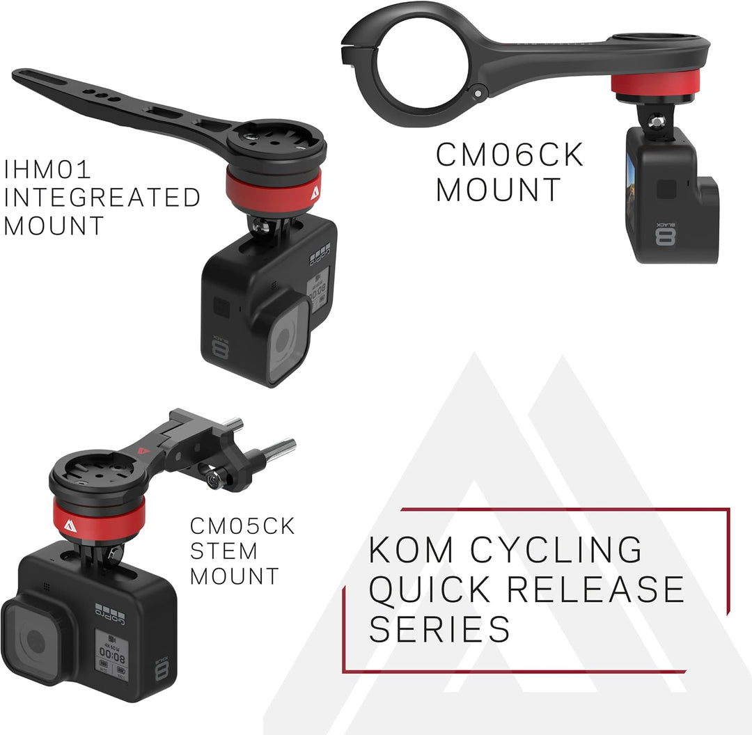 KOM Cycling CM06 Schnellspanner GoPro Computerhalterung für Wahoo und Garmin Fahrradcomputer (Fahrra