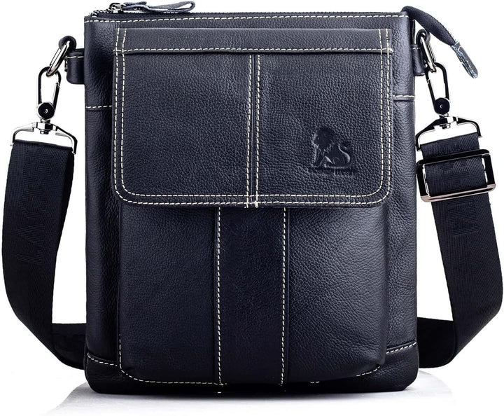 Business Herren-Umhängetasche Lässige Mode Leder Crossbody Tasche Multi-Tasche Tragbare Reisetasche