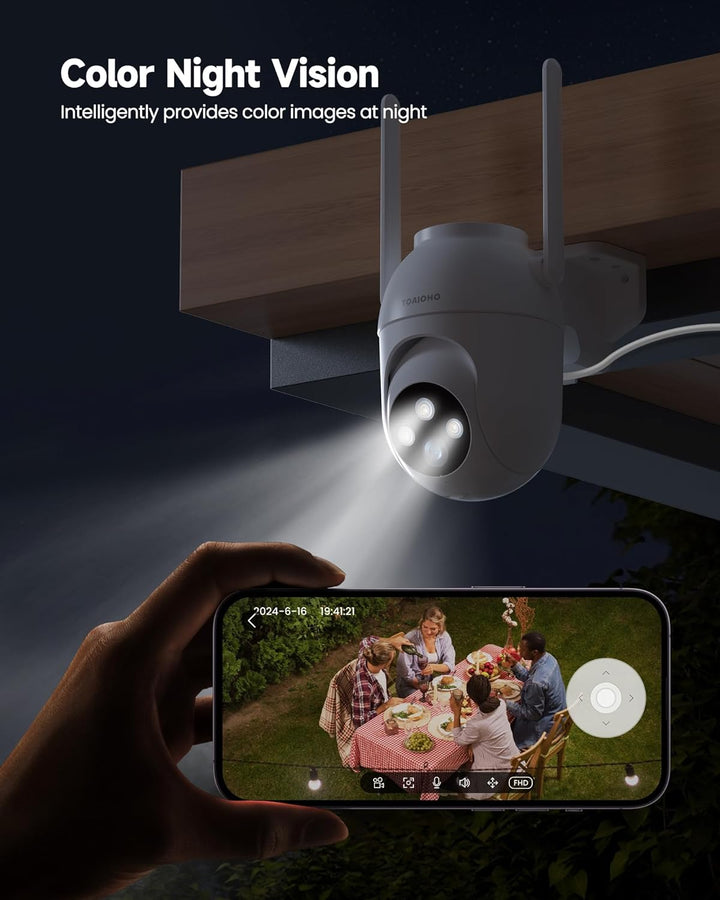 TOAIOHO 5MP Überwachungskamera Aussen Kamera Überwachung Aussen 2,4/5Ghz WLAN IP Kamera Outdoor Auss