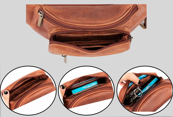 Matador Gürteltasche Herren Echt Leder Festival Hüfttasche Männer Bauchtasche Freizeittasche Lederta