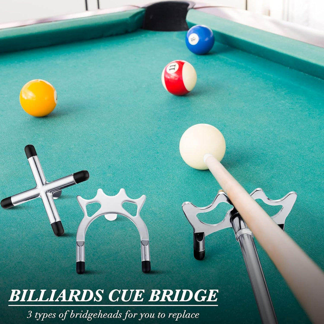 Skylety Billard Queue Versenkbare Billard Queue Stick Brücke Halter Billard Zubehör mit 3 Stücke Abn