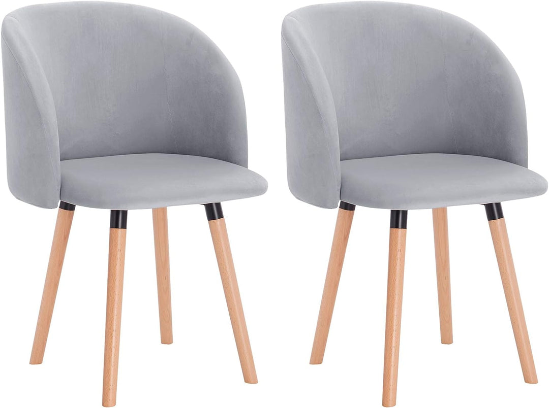 WOLTU Esszimmerstühle BH121gr-2 2er Set Küchenstuhl Wohnzimmerstuhl Polsterstuhl Design Stuhl mit Ar