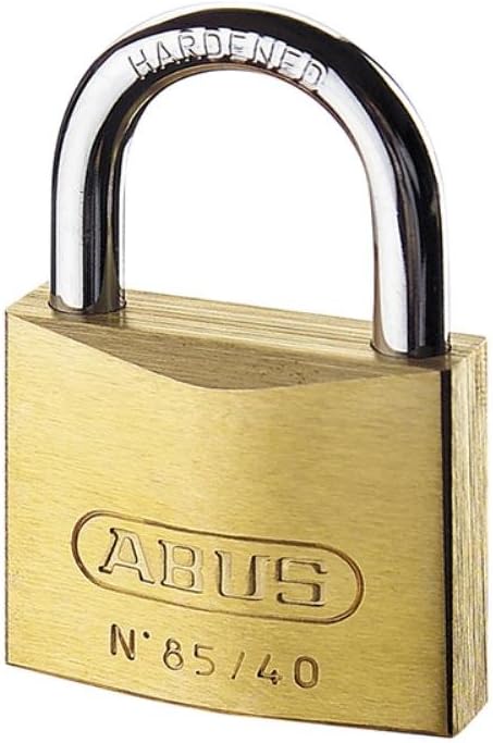 ABUS Vorhängeschloss Messing 85/60 - für Kellertüren, Schuppen u. v. m. - wetterfest - Messing-Schlo