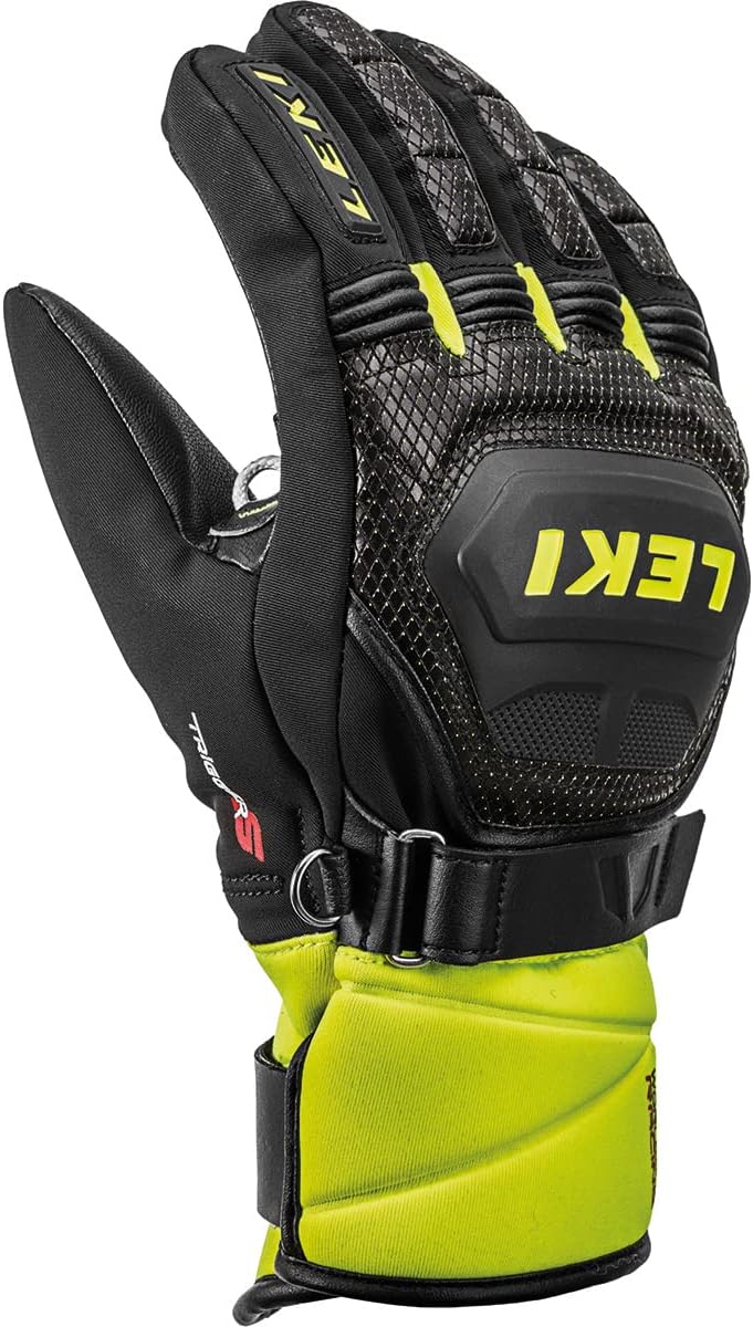 LEKI Kinder Worldcup Race Flex S GTX Handschuhe Fingerhandschuhe EU 5 schwarz-ice lemon, EU 5 schwar