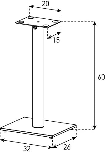 Sonorous - SP100/60 Schwarz - Paar Füsse für Lautsprecher von 60 cm Höhe.