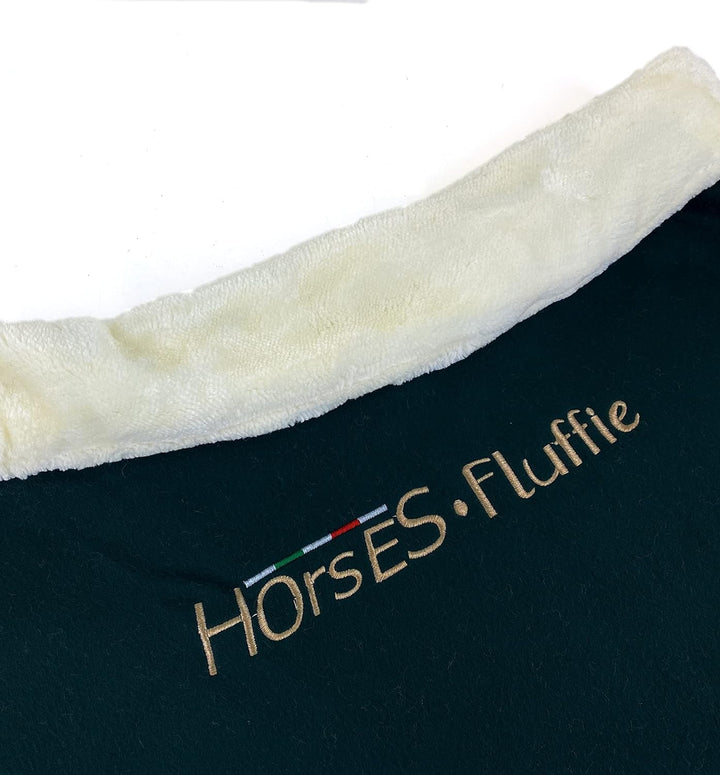 Horses, Flauschige Pile-Pferdedecke mit Pelleinsatz am Hals, für Spaziergänge Ideal und Bequem, mit