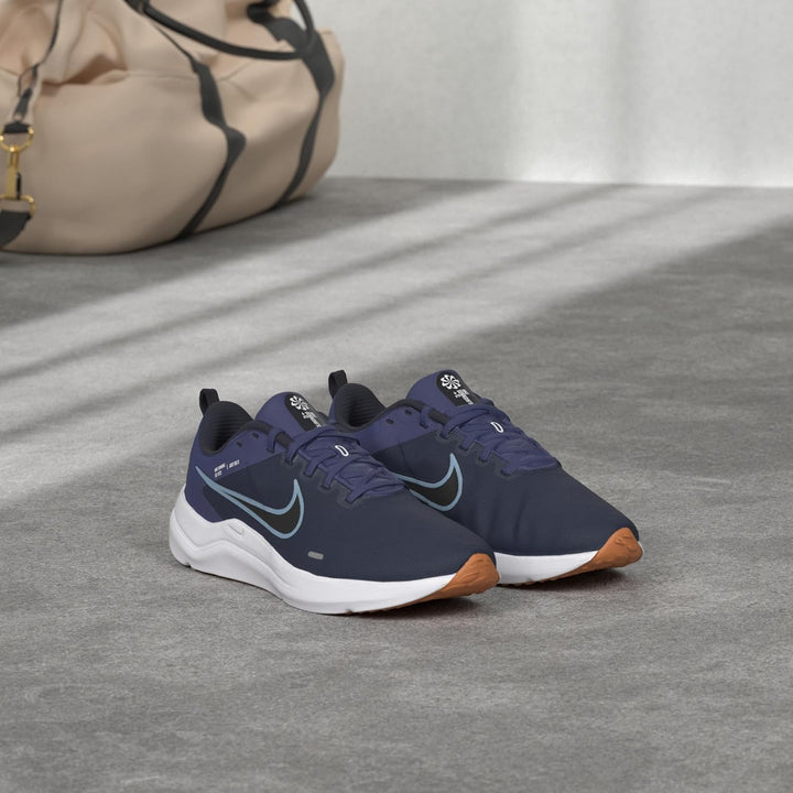 Nike Herren Downshifter 12 Sneaker 41 EU Midnight Navy Worn Blue Dark Obsidian, 41 EU Midnight Navy