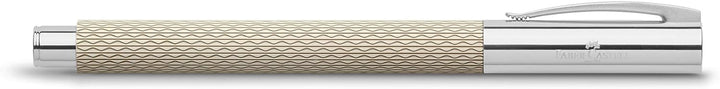 Faber-Castell 149621 - Füller Ambition OpArt, Federbreite F, White Sand, 1 Stück White Sand Füller F