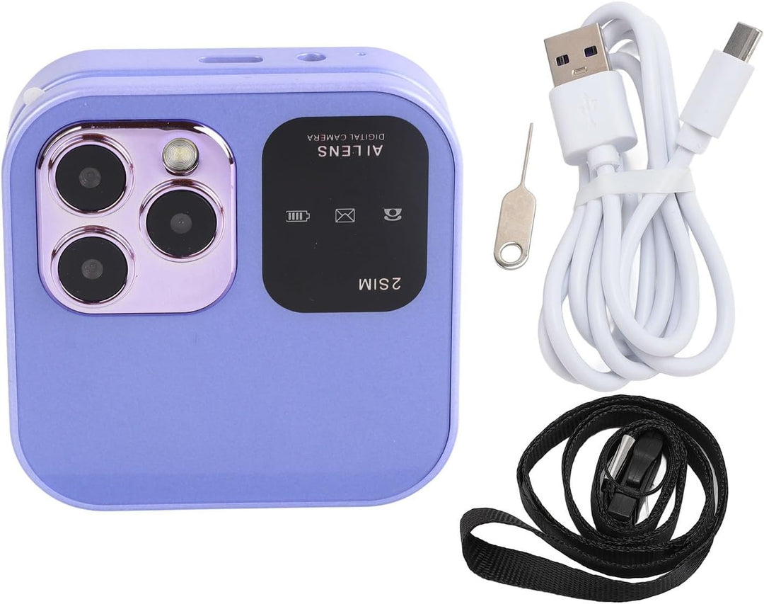 2G Klapphandy für Senioren, 2 SIM-Karten, Kleines Display, Faltbares Handy mit LED-Taschenlampe, Rüc