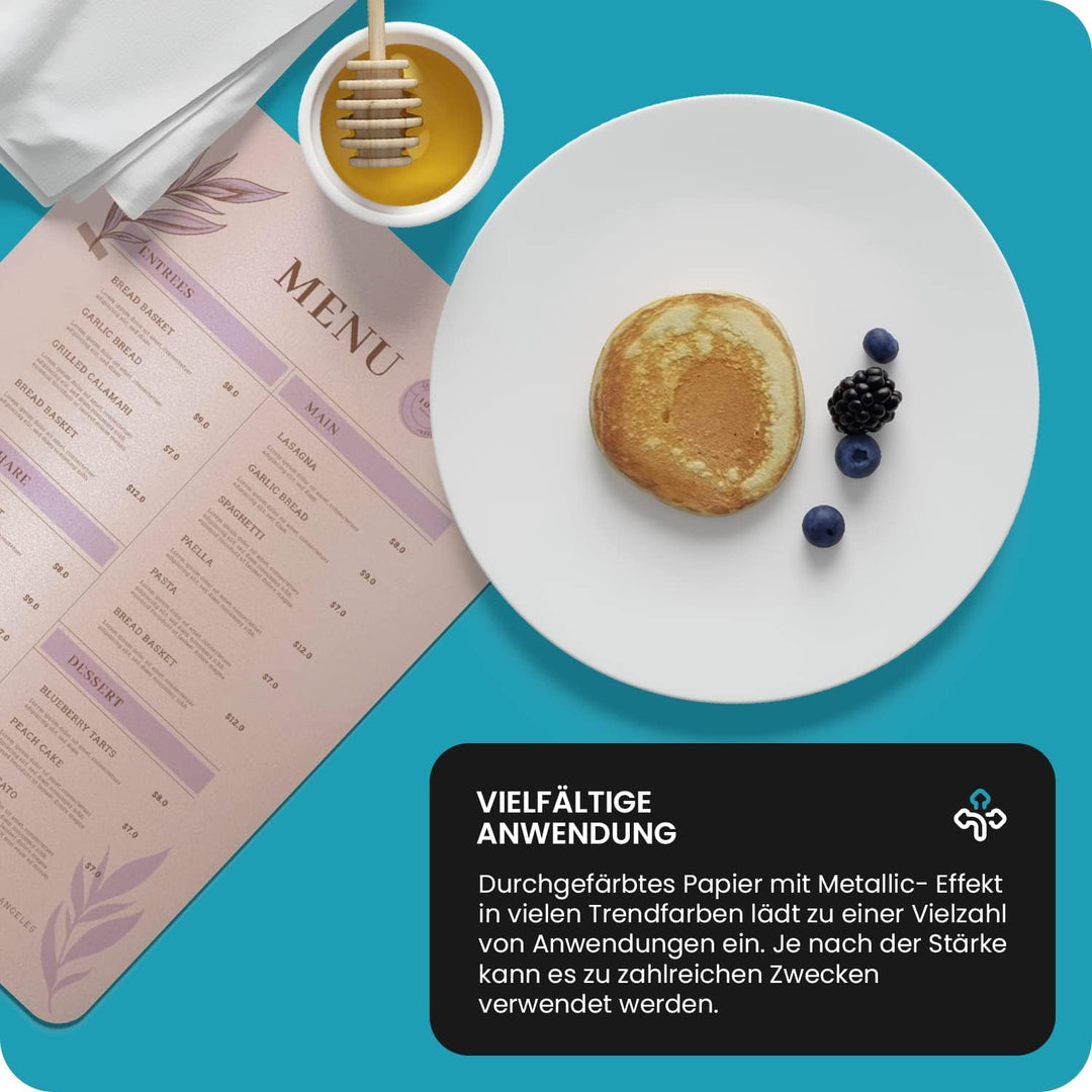 Netuno 100x Feinkarton Perlmutt-Braun DIN A5 148x 210 mm 300g Sirio Pearl Fusion Bronze Effekt-Karto