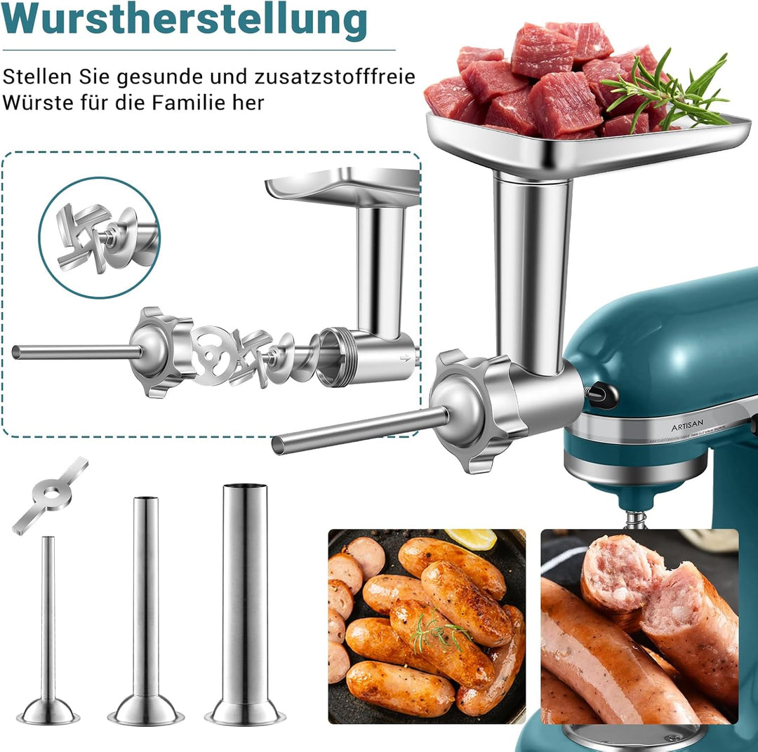 Fleischwolf Zubehör Für kitchenaid fleischwolf - Fleischwolf aufsatz für KitchenAid Mixer - fleischw