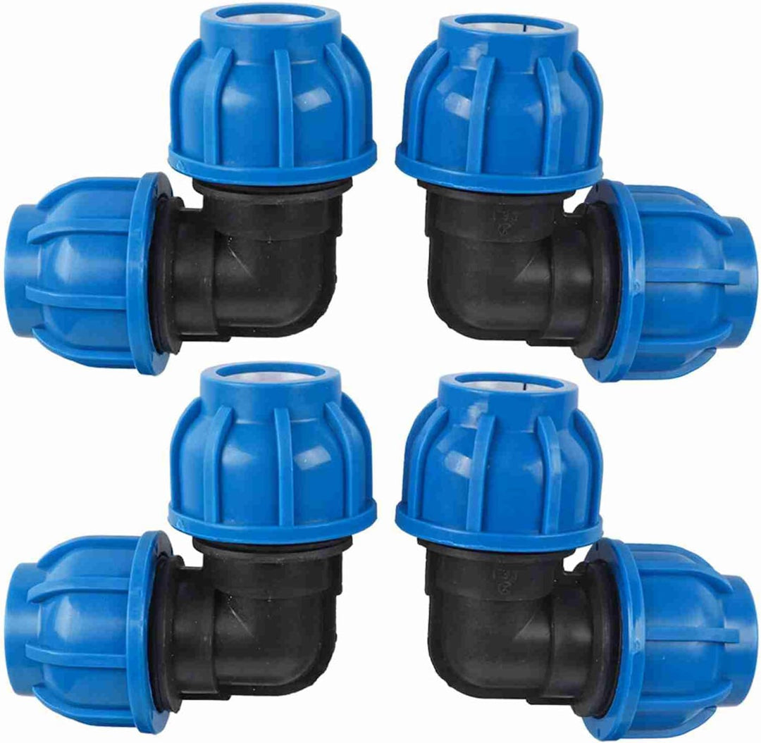 Garosa 4Pcs PE-Kunststoff 32mm Bis 32mm Winkelverbinder-Rohrfitting für PPR, PE, PVC und Andere Wass