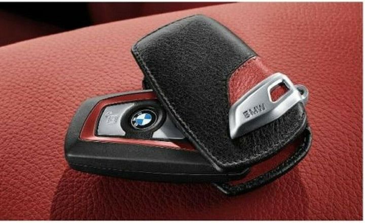 BMW Schlüsseletui aus hochwertigem Leder mit Metallspange Sport Line Etui Key-Bag Case Schlüsseltasc