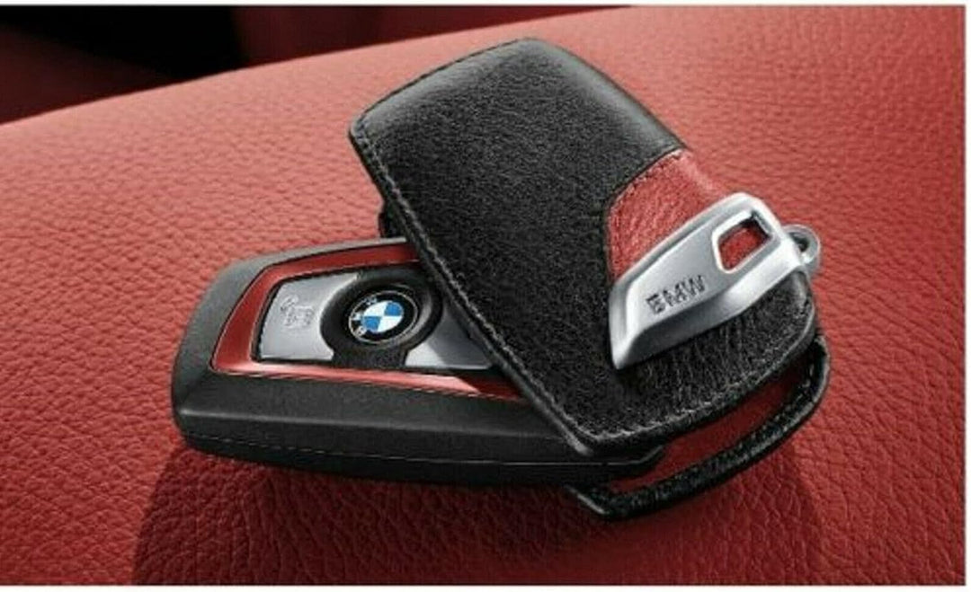 BMW Schlüsseletui aus hochwertigem Leder mit Metallspange Sport Line Etui Key-Bag Case Schlüsseltasc