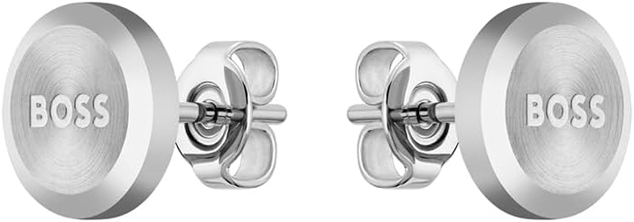 BOSS Jewelry Ohrstecker für Herren Kollektion YANN aus Edelstahl Silber, Silber