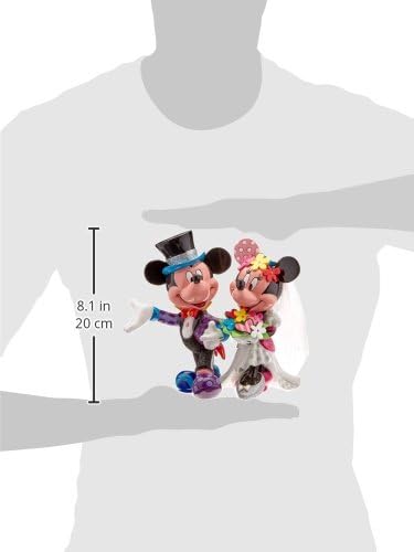 Disney 4058179 Figur Britto Mickey and Minnie Mouse Wedding, Resin, mehrfarbig, 22,2 x 15,9 x 19,7 c