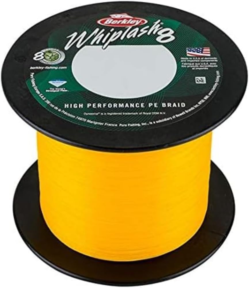 Berkley Whiplash 8 geflochtene Angelschnur – 100 % Dyneema 8-faches Geflecht für Salzwasser- und Süs